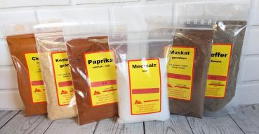 Gewürzset "Naturgewürze" im Organzageschenkbeutel