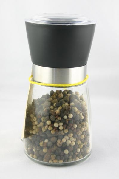 Gewürzmühle mit 70g Schwabes Pfefferauslese gefüllt
